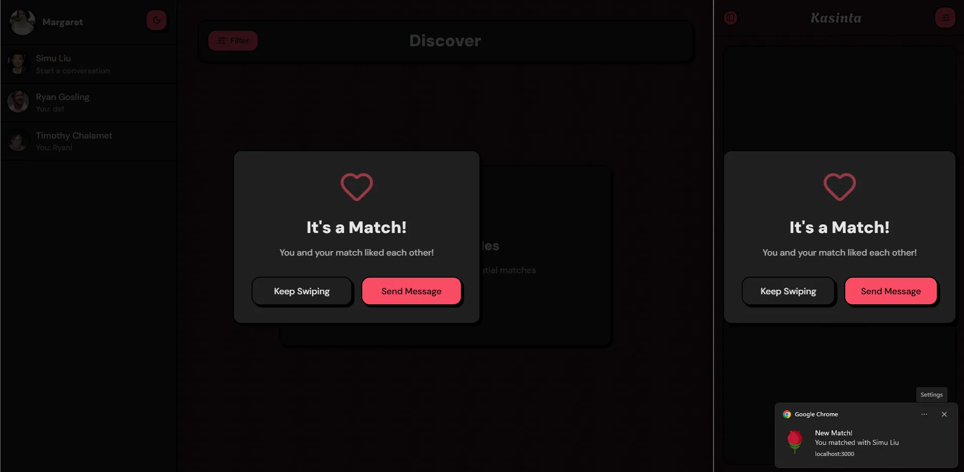 Match notification